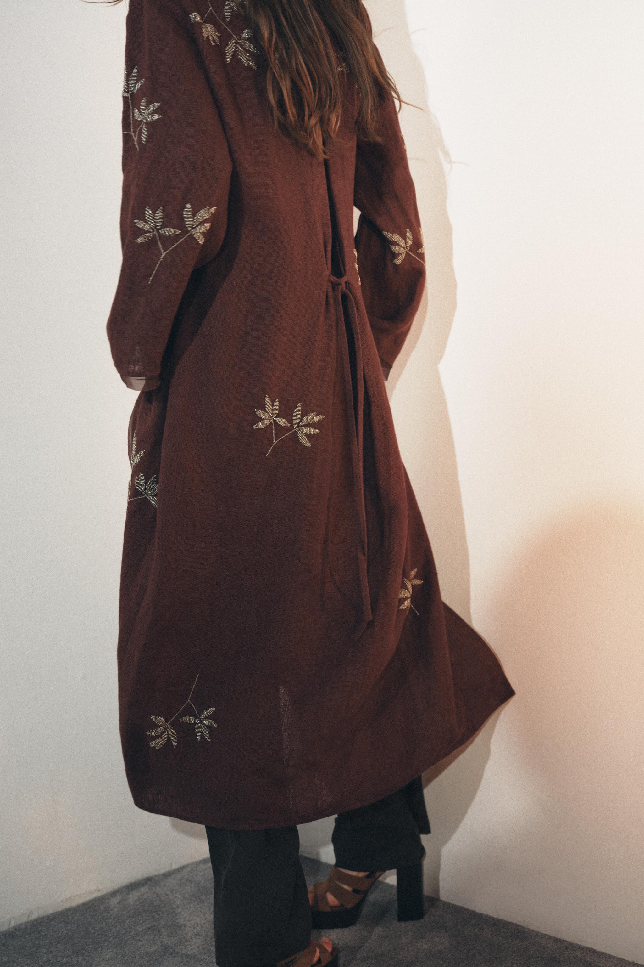 EMBROIDERED LINEN KIMONO ZW COLLECTION